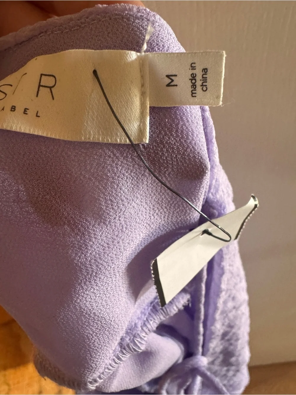 NWT ASTR Lavender Puff-Sleeve V-Neck Women's Top- M
